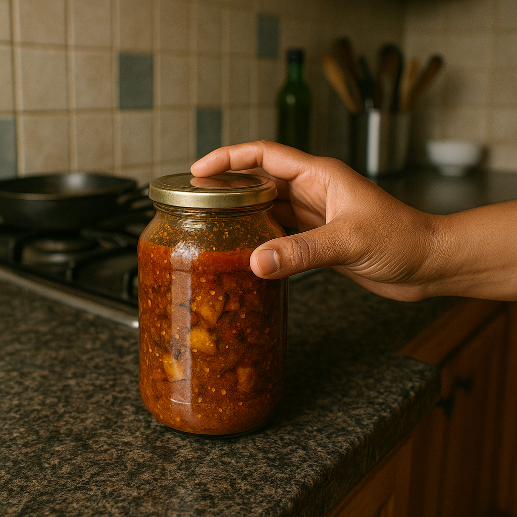 pickle in a glass bottle