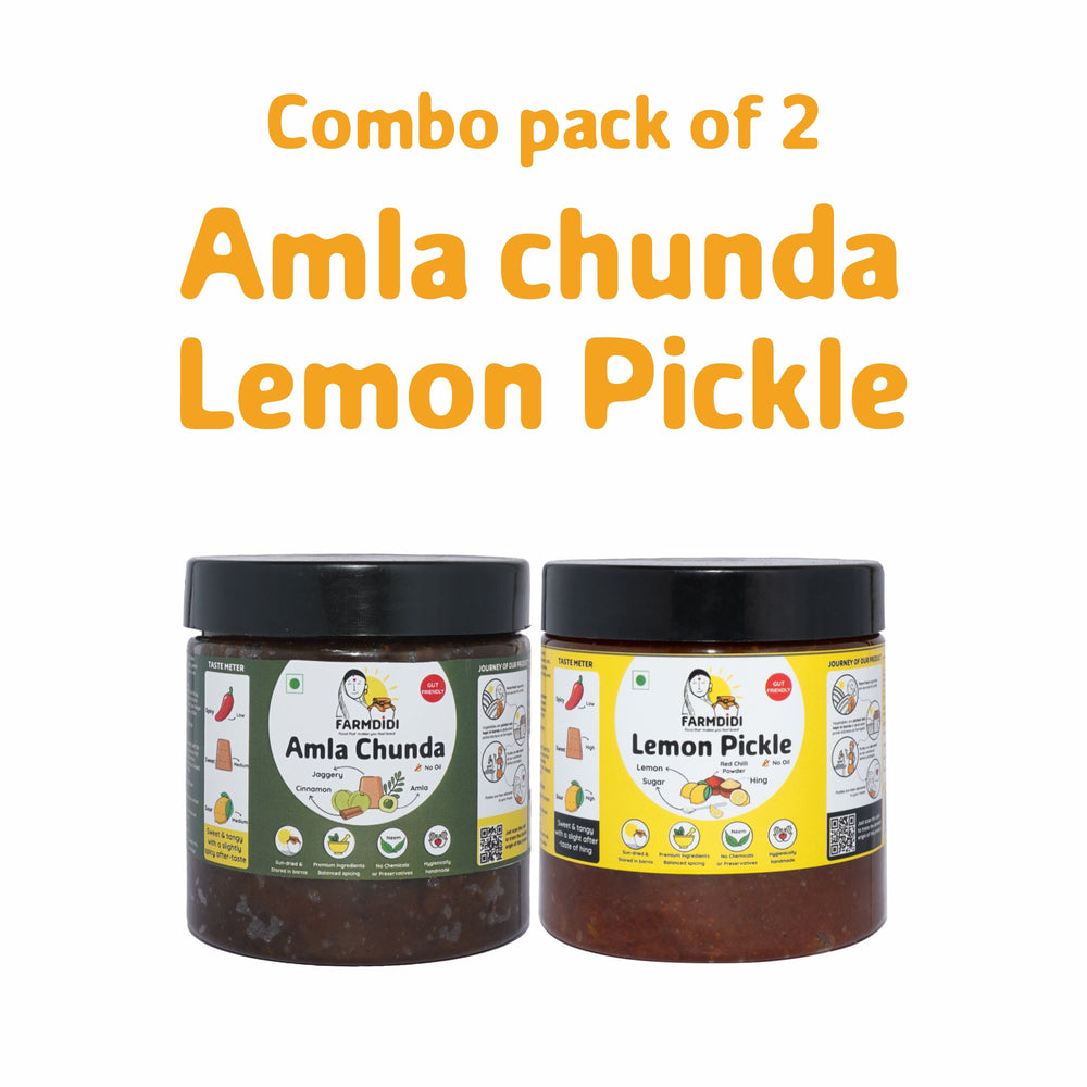 Combo Pack of 2 Amla Chunda X Lemon Pickle