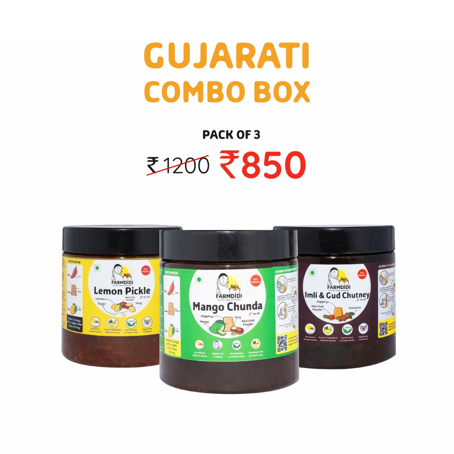 
                  
                    Gujarati combo | Pack of 3 (350g each)
                  
                