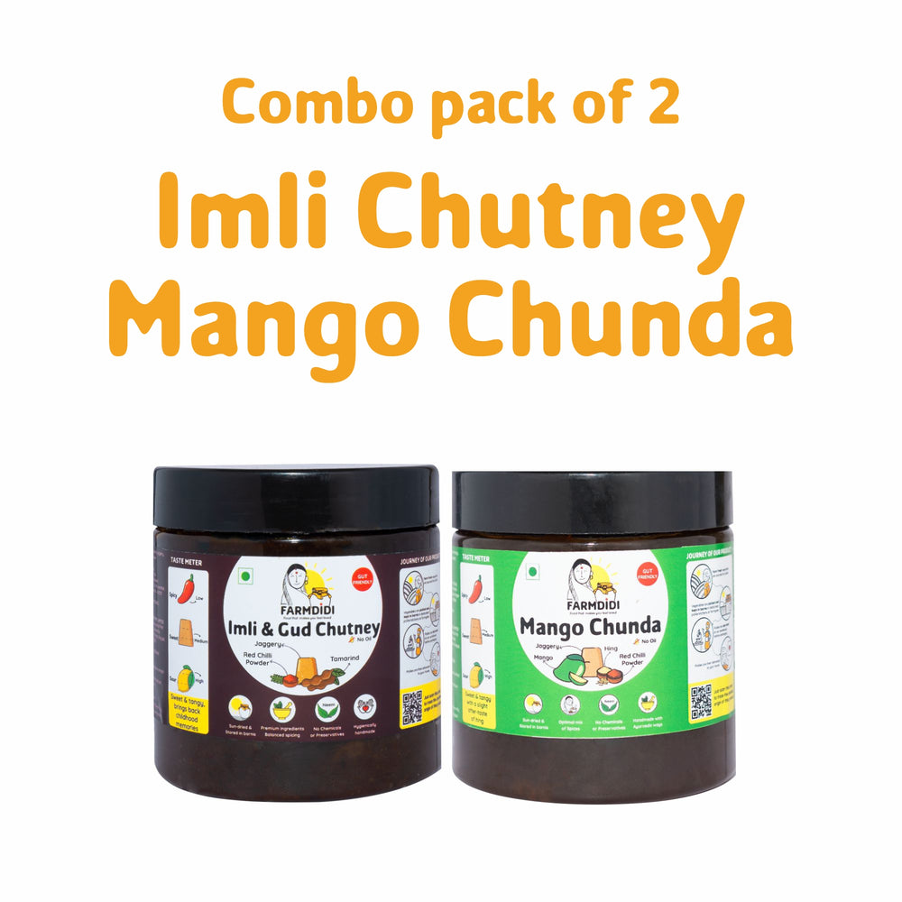 Combo Pack of 2 Mango Chunda X Imli Chutney