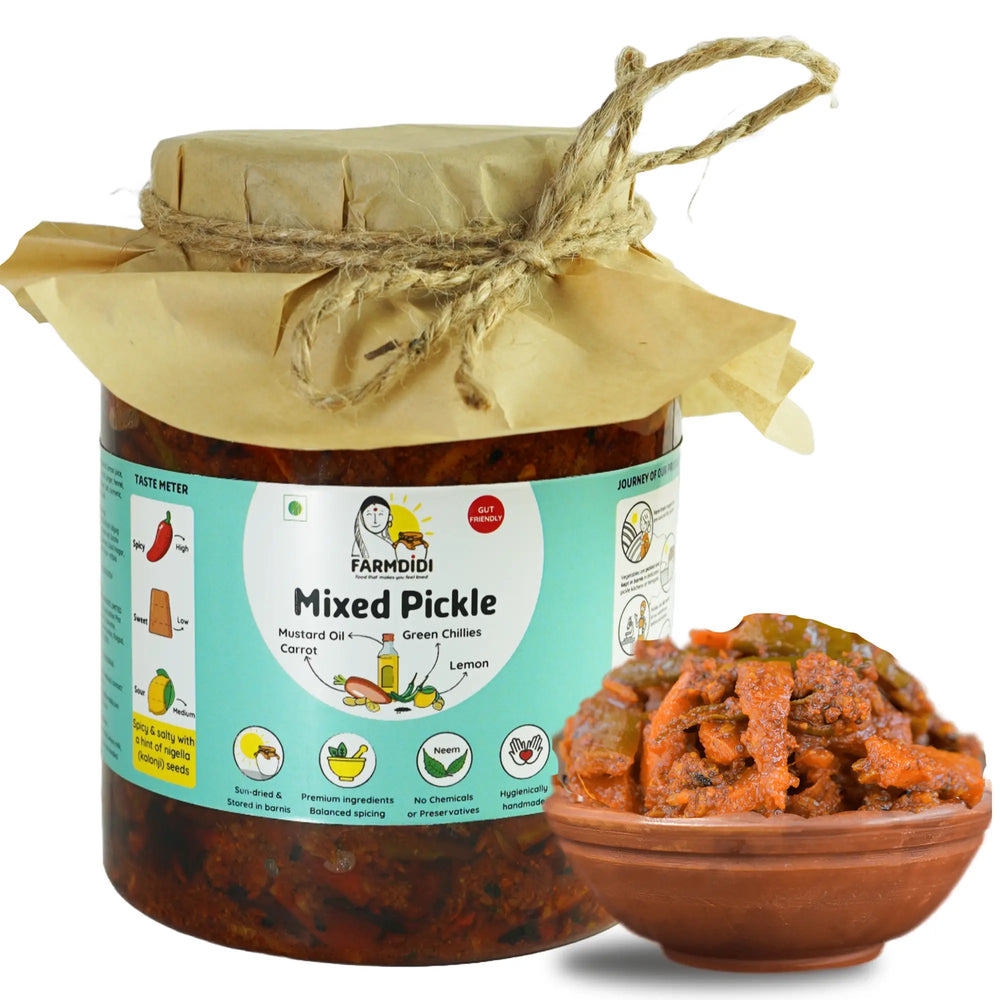 
                  
                    Mixed Pickle | Mixed achar | Mildly spicy & tangy
                  
                