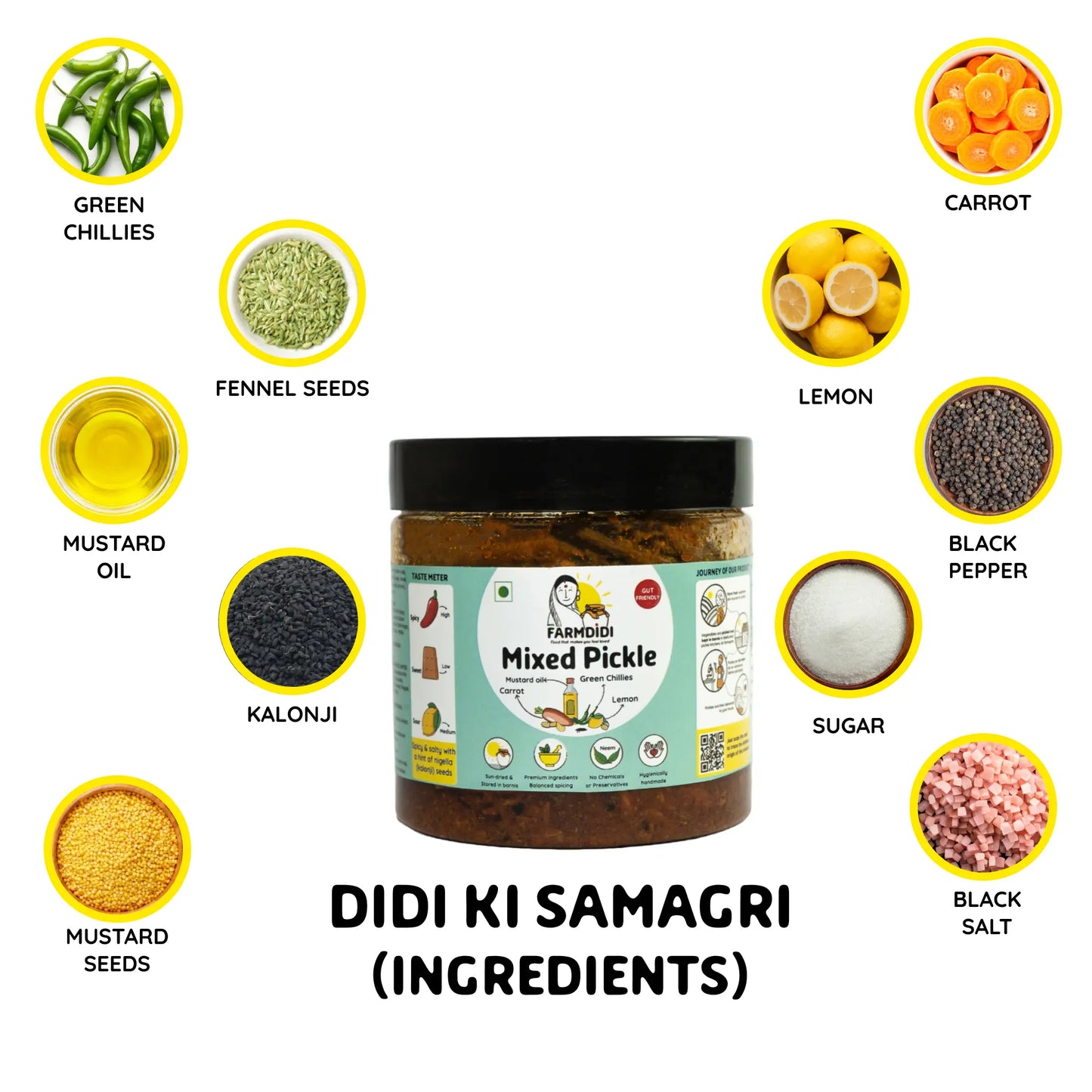 
                  
                    Mixed Pickle | Mixed achar | Mildly spicy & tangy
                  
                