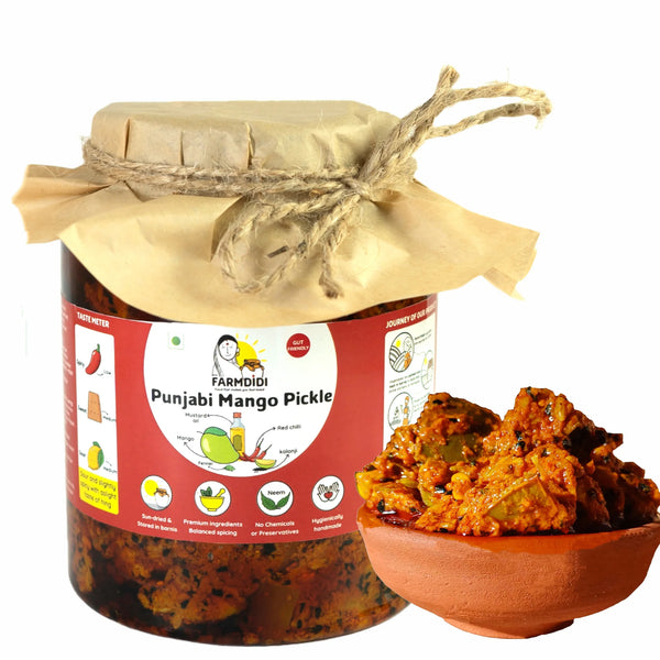 Punjabi mango pickle, North Indian mango pickle from Farmdidi