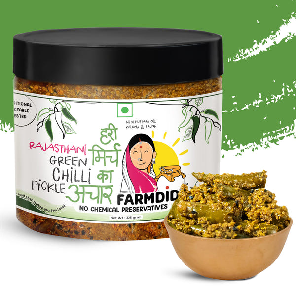 Rajasthani Hari Mirch ka Achar | Green Chilli Pickle