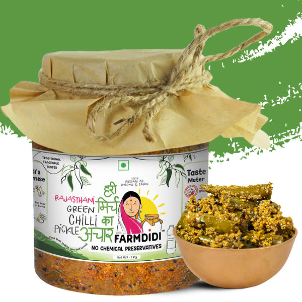 Rajasthani Hari Mirch ka Achar | Green Chilli Pickle