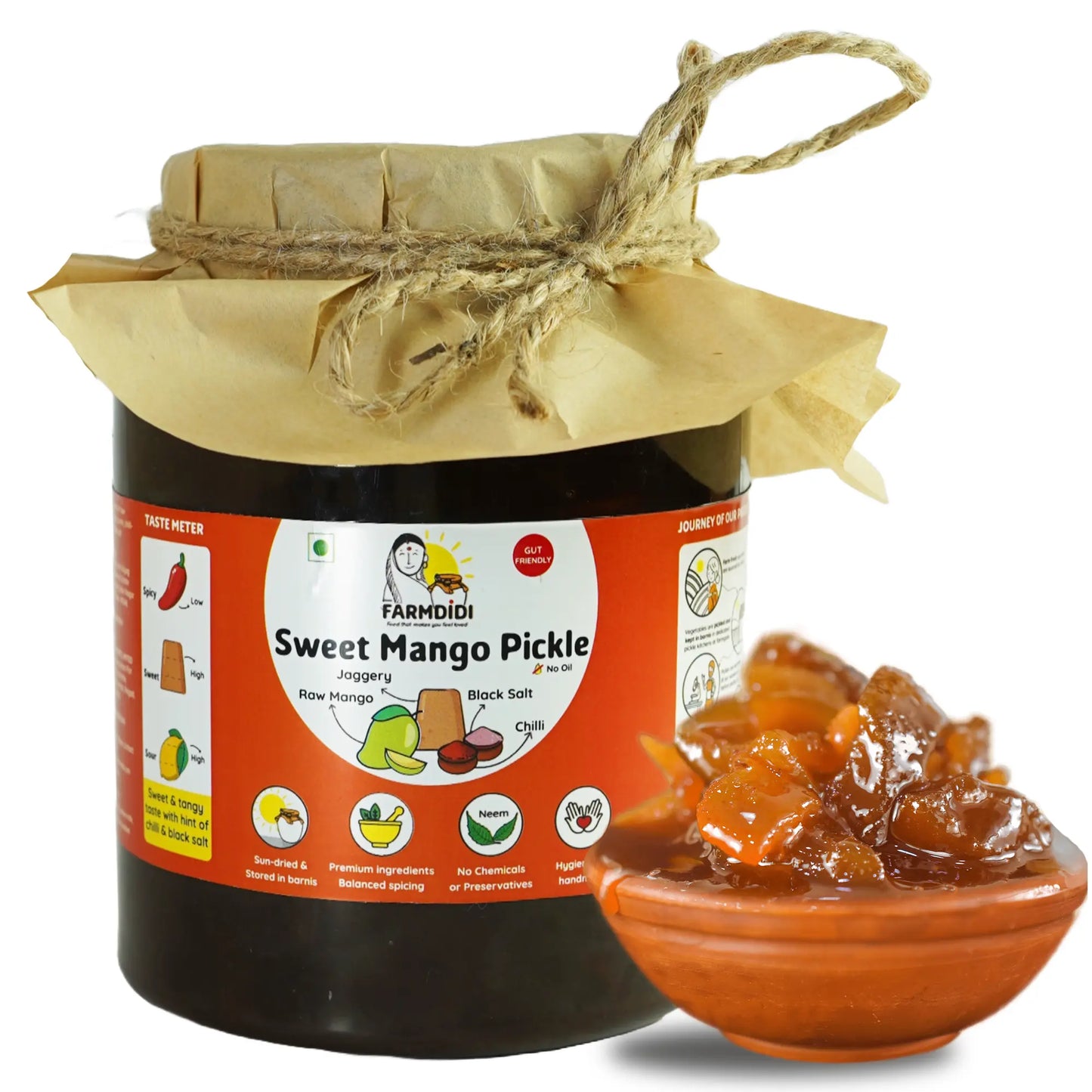 
                  
                    Sweet mango pickle, Mango sweet achar, Indian pickle from Farmdidi
                  
                