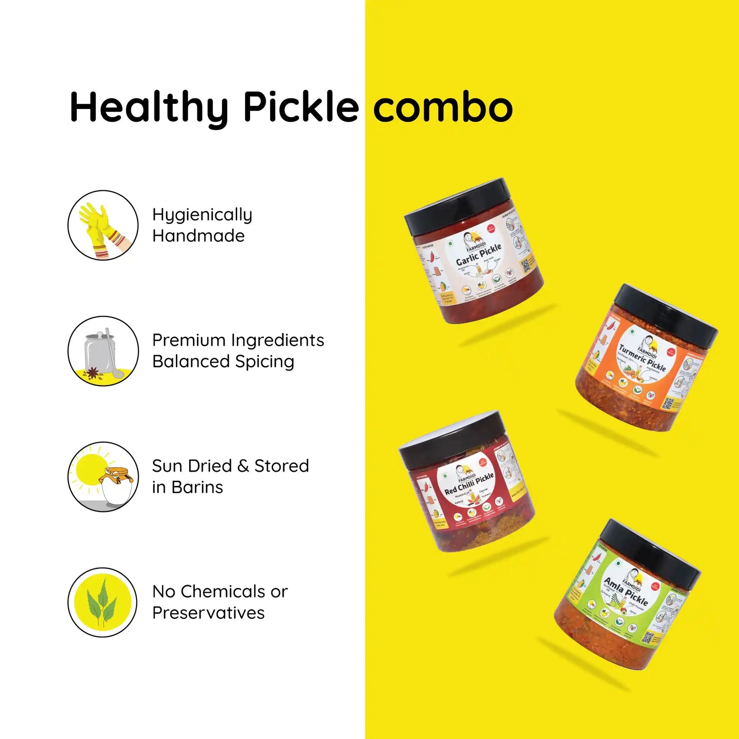 
                  
                    Healthy pickle combo, Farmdidi, 4 pack, 325g each
                  
                