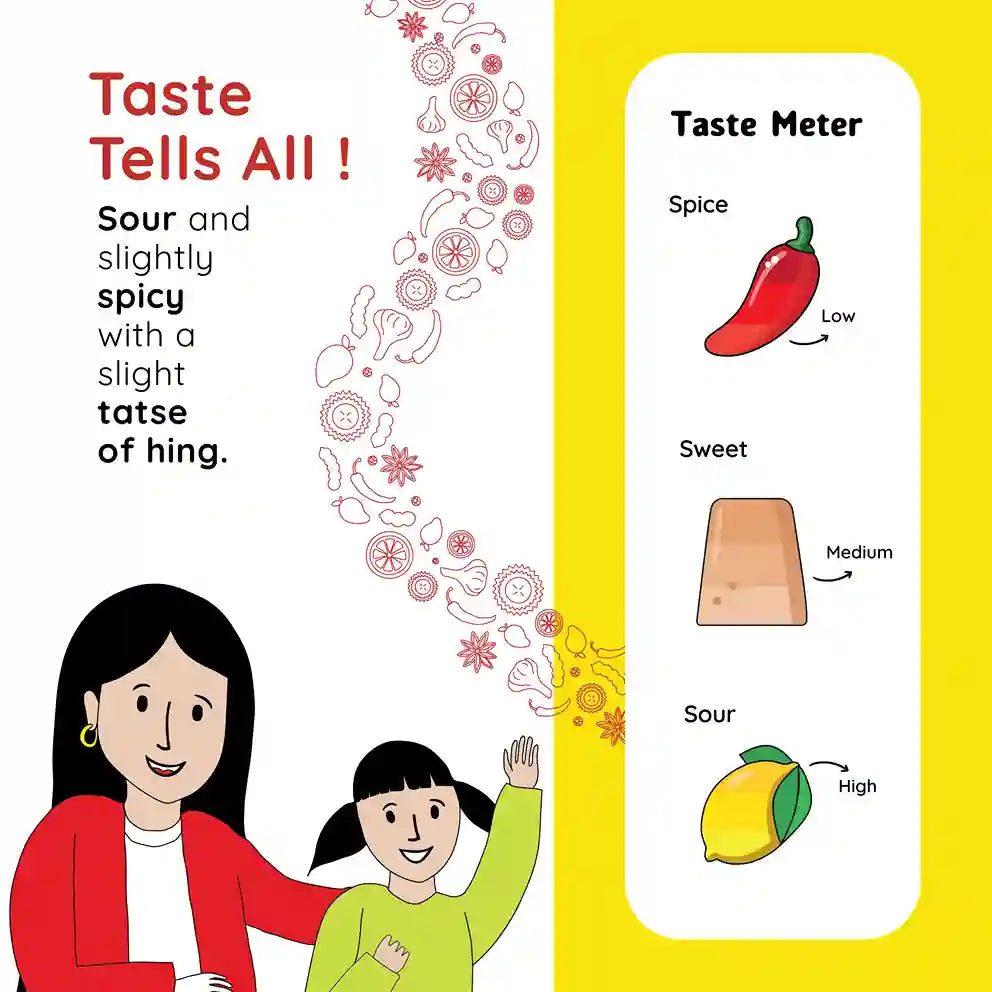 
                  
                    FarmDidi Mango Chunda with low spice, high sourness, and medium sweetness
                  
                