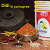 Ingredients for Punjabi Mango Pickle Masala- Turmeric, red chilli, kalonji, asafoetida and mustard seeds