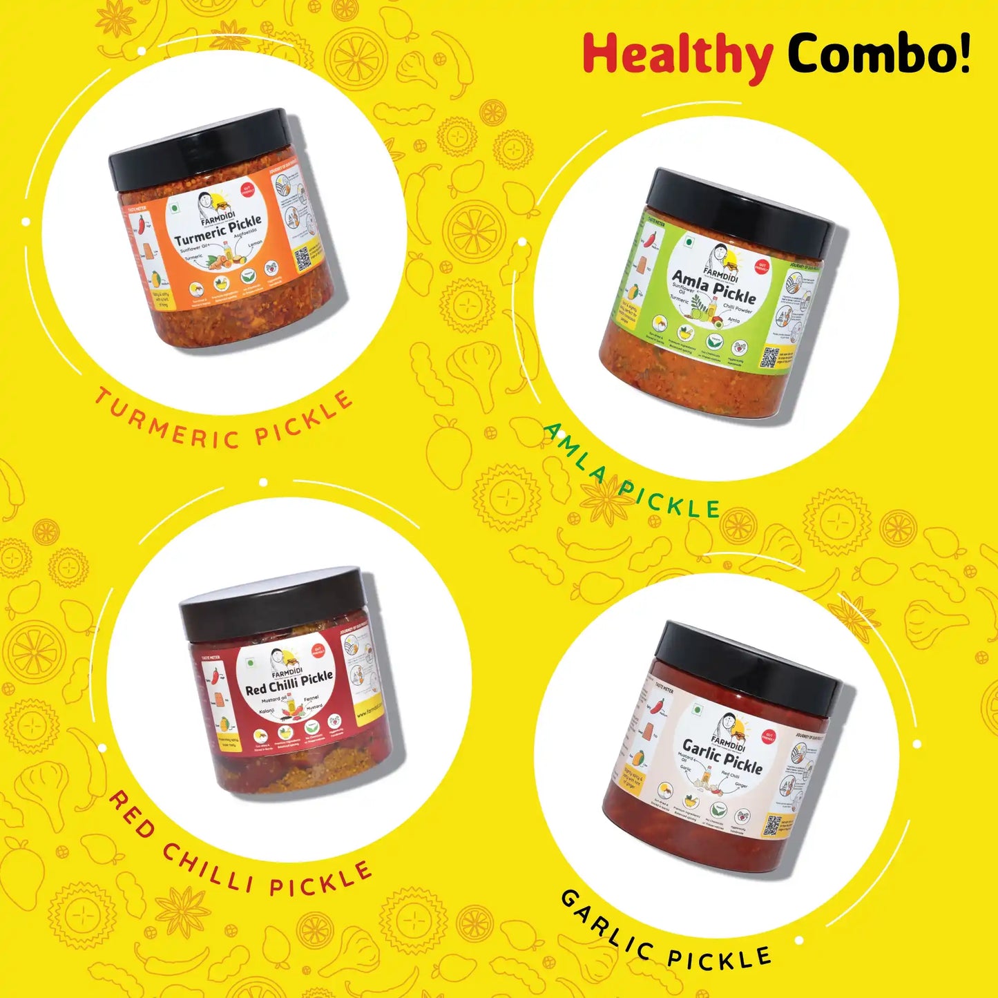 
                  
                    Healthy pickle combo, Farmdidi, 4 pack, 325g each
                  
                