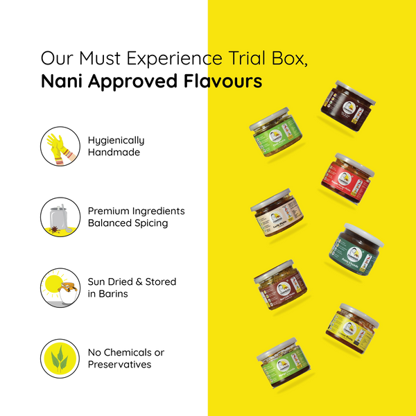 Nani's special pickle pack, Farmdidi, 8 pack, 75g each