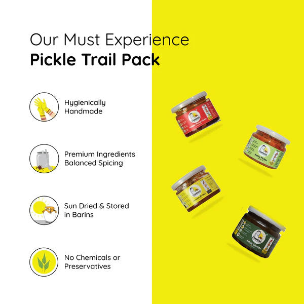 
                  
                    Pickles by FarmDidi. Hygienically made with premium ingredients, sundried, stored in barnis without chemical preservatives.
                  
                