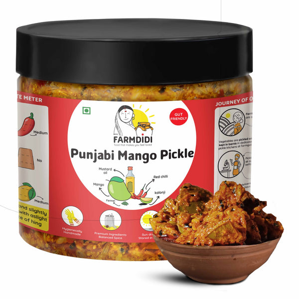 Punjabi Mango Pickle | North Indian Mango Pickle