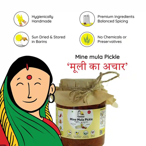 Mine mula achar, Coleus root pickle, Indian pickle from Farmdidi