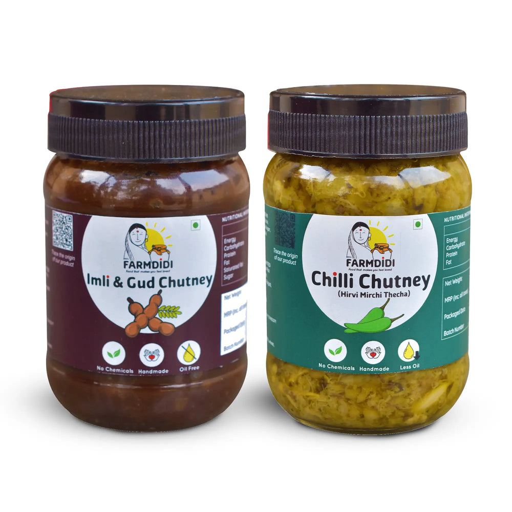 Imli chutney & chilli thecha combo